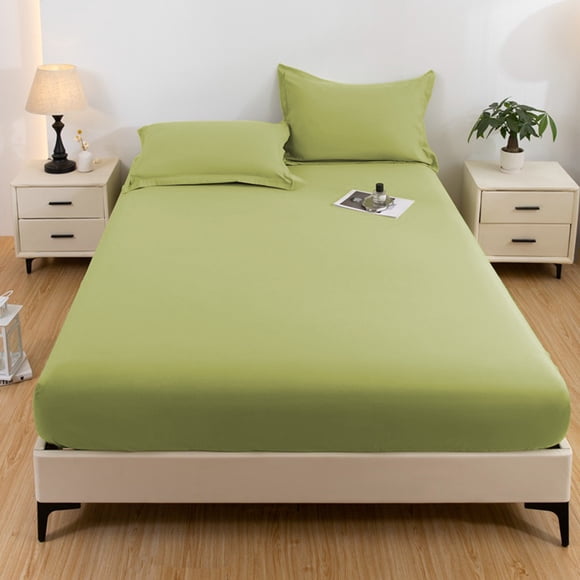 Solid Color Washed Fitted Sheet Piece Mattress Pad Ash Proof Protective Cover Bed Sheet Cover