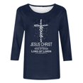 thumbnail image 5 of Daisyyozoid Nouveautés Hauts pour Femmes Joyeuses Pâques Col Rond Haut à Manches Longues Haut à Manches Longues Col Rond Chemise, 5 of 5
