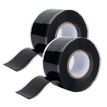EcoNesxp Ruban d'Étanchéité pour Fuite de Tuyau d'Eau 1 Pouces x 10 Pieds Ruban en Caoutchouc Imperméable 2 Rouleaux Rouleau de Ruban en Silicone Auto-Fusible Pieds de Ruban en Silicone Auto-Fusibles Ruban en Caoutchouc Imperméable Ruban de Réparation pour Tuyau d'Eau