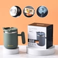 thumbnail image 1 of Offre Spéciale! Tasse en Acier Inoxydable avec Couvercle et Poignée 450 ml Tasse Réutilisable à Double Isolation pour la Maison, le Bureau et le Voyage Tasses à Café Tasses pour le Déjeuner, 1 of 6