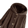 thumbnail image 4 of Winter Coat Sweatshirt for Women Plush Solid Button Long Sleeve, 4 of 8