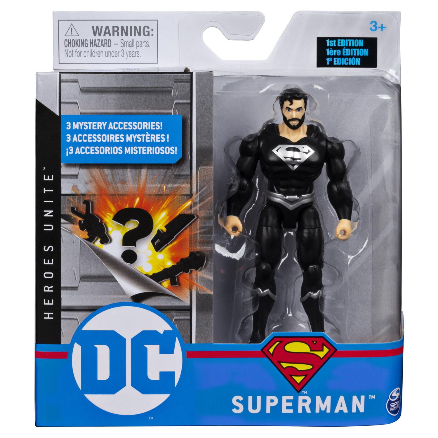 DC Comics, 4-Inch SUPERMAN Action Figure with 3 Mystery Accessories, Adventure 2