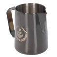 thumbnail image 1 of Frother Cup, Wide Application Milk Frothing Pitcher Easy Pouring With Handle For Office Silver Black, 1 of 8