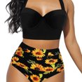 thumbnail image 3 of EYIIYE Women Flower Print Bikini Set High Waist Swimming Suits, 3 of 6