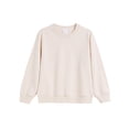 thumbnail image 3 of WUANDIXFA Hauts pour Ado Fille Chandail à Manches Longues pour Filles Confortable Doux à la Mode et Décontracté Chandail à Manches Longues à Col Rond pour Filles Beige, 14-15 Ans, 3 of 5