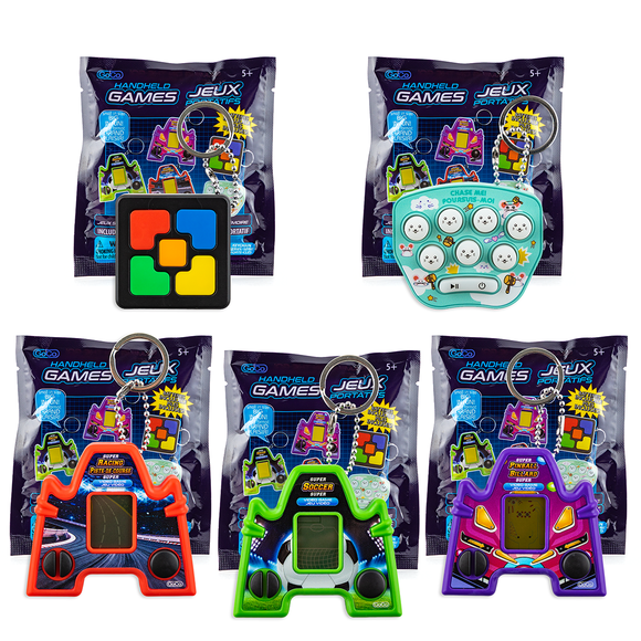 Jeux électroniques portatifs – Série porte-clés – Assortiment Sachet surprise « Blind Bag »