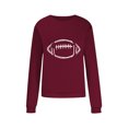 thumbnail image 3 of Meichang Chandails en Molleton pour Femmes Sans Capuche Manches Longues Col Rond Pull Décontracté Graphique Amusant Couleur Unie Chandails en Molleton Coupe Ample Pull d'Automne, 3 of 5