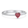 thumbnail image 1 of Bague Pierre de Naissance en Forme de Cœur - Rubis (Juillet), 1 of 6