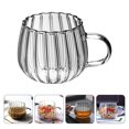 thumbnail image 1 of Riforla Clear Glass Pumpkin Cups with Handles 350ml Mug Fall Coffee Mug Tea Cups for Milk Latte Cappuccino Hot Beverage (clear) Glass&Bottle Clear 7.2x7.7cm, 1 of 8