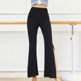 thumbnail image 4 of AherBiu Flare Yoga Pants Pantalon pour Femmes à Fente, Jambe Évasée, Extensible, Confortable, Entraînement, Danse, 4 of 7