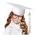 thumbnail image 2 of MIASHUI Kids Kindergarten Graduation Caps with Tassel Preschool Uniform Accessories,White,S, 2 of 4