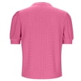 thumbnail image 5 of Liquidation d'Économies! Hauts pour Femmes Grande Taille, Blouse d'Été à Manches Courtes pour Femmes, Blouse Décontractée à Manches Courtes Unie pour Femme à Col en V, 5 of 5