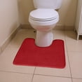 thumbnail image 2 of Dvruxg Soft Foam Bath Mat, U Shape Toilet Rug, Machine Washable Velvet Fleece Carpet for Bathroom Safety & Comfort Enhancement, 2 of 5