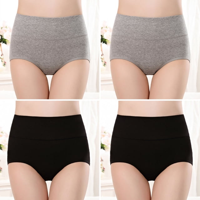 Soki Womens Underwear 4PC Cotton High Rise Briefs on Clearance