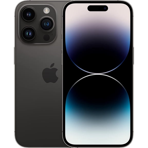 Apple iPhone 14 Pro 128 Go Téléphone Intelligent Déverrouillé (Noir Sidéral) Certifié Remis à Neuf Excellent État