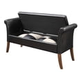 thumbnail image 4 of Convenience Concepts Designs4Comfort Banc de Rangement Garbo en Similicuir Noir, 4 of 4