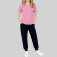 thumbnail image 3 of Qtocio Big Girls 2 Piece Outfits Solid Color Short Sleeve Tee Tops and Long Pants Casual Daily Style Lightweight Soft Summer Matching Set for Kids, 3 of 5