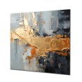thumbnail image 2 of Designart "Modern Liquid Shapes in Gold and Grey IV" Abstract Modern Shapes Metal Wall Art, Gold Metal Wall Decor, Modern Metal Art Decor For Living Room - 29x29 Inch, 2 of 6