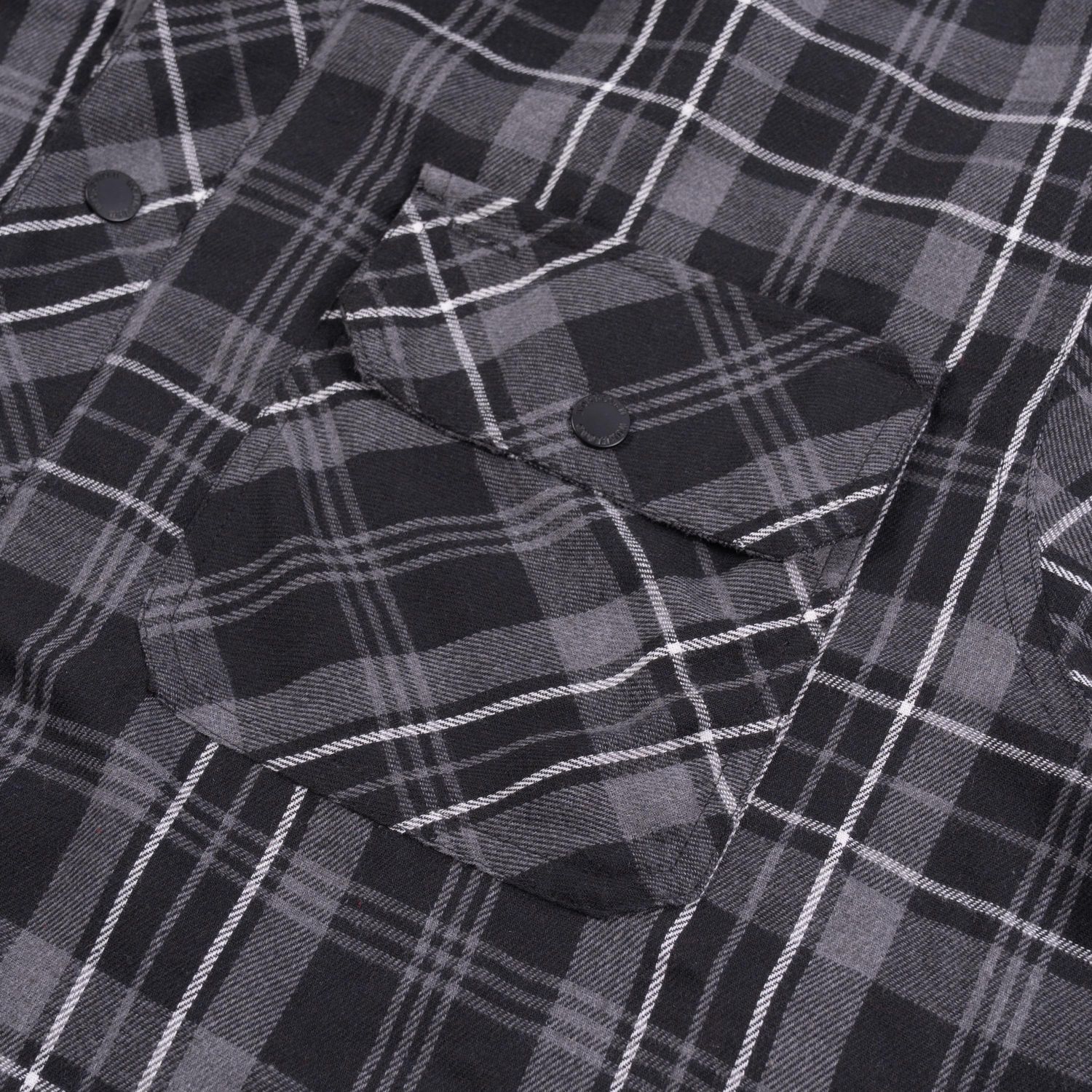 Surchemise à capuche en flanelle Workload (noir/blanc) avec doublure matelassée