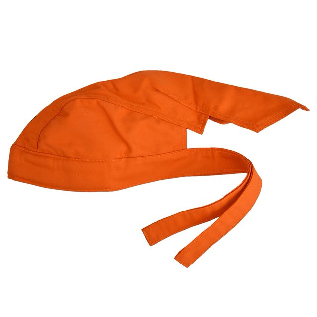 Fire Resistant Hat, Compact Design Fire Retardant Cloth Comfortable Welding Hat, Orange For Welder Worker Scientist Electrician