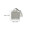 thumbnail image 2 of Unique Bargains 300Pack Ribbon Crimp Clamp Ends 6mm Cord End Clasp for DIY Craft Silver White, 2 of 7