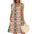 thumbnail image 1 of Ovzne Robes pour Femmes Robe d'Été Femmes Décontractée Ample Robe d'Été Imprimée Sans Manches Col en V Ensemble Haut/chemise Grande Taille Robe Maxi Imprimée Liquidation, 1 of 6