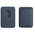 thumbnail image 3 of Portefeuille Magnétique pour Apple Magsafe - Porte-Cartes de Téléphone Cellulaire en Tissu Extensible - Bleu Foncé, 3 of 4