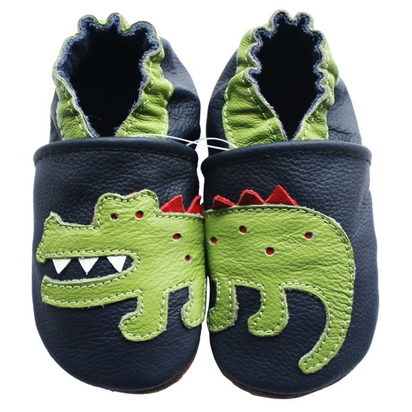 Carozoo Genuine Leather Baby Soft Sole Indoor Slippers Kid Shoes Animal Flower Car Cute