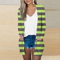thumbnail image 2 of Pisexur Veste pour Femmes, Cardigans à devant Ouvert, Manteaux Trench, Vestes d'Automne, Mode Féminine Décontractée, Chemise Imprimée à Manches Longues, Cardigan, 2 of 5