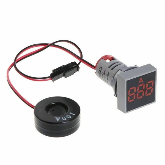 Red/White/Blue/Green/Yellow Panel Mount 100A AC Digital Ammeter Amp Meter