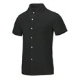 thumbnail image 1 of Birdeem Shirts for Men Mens Summer Solid Pocket Button Flip Collar Casual Top, 1 of 10