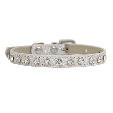 Collier pour Chat en Cuir PU avec Strass, Ajustable, Bling, pour Chats et Petits Animaux de Compagnie, Confortable et Durable