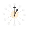 thumbnail image 3 of Elodie Round Ball Wall Clock Quiet Mid Century for Living Room Kitchen Decor Clocks White Ball, 3 of 8