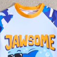 thumbnail image 4 of MIASHUI Boys Two Piece Rash Guard Swimsuits Sets Kids Long Sleeve Sunsuit,Dark Blue,6-7 Years, 4 of 7