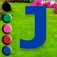 thumbnail image 1 of Advanced Graphics 3290 Panneau de Cour Lettre J 20 x 15 Po, Bleu, 1 of 1