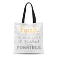 thumbnail image 1 of JSDART Canvas Tote Bag Prayer Pray Faith White Scripture Reusable Handbag Shoulder Grocery Shopping Bags, 1 of 1