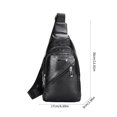 thumbnail image 3 of Dvkptbk Soft Leather Crossbody Sling Backpack Sling Bag Travel Hiking Chest Bag Daypack for Men Workout Travelling, 3 of 9
