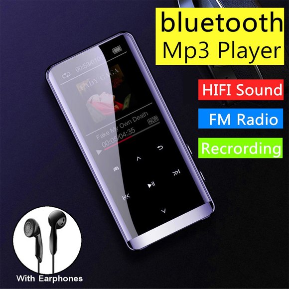 MP3 Player Bluetooth-compatible Speaker Touch Key OTG Adapter 4GB 8GB Metal MP4 MP5 MP6 Audio Recording Multi-language Recorder 8GB