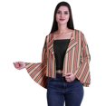 thumbnail image 1 of Moomaya Cardigan Boléro d'Été Court à Manches Évasées Intégrales Imprimé à devant Ouvert pour Femmes, 1 of 1