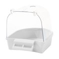 thumbnail image 2 of lionlar Pet Bird Bath Box Bathing Tub Bath Box Shower Caged Parrot Bathing Tub for Small White, 2 of 9