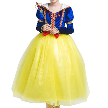 Girls Snow White Princess Costume Carnival Halloween Christmas Birthday Dress