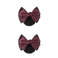 thumbnail image 3 of Decodeary Professional Hair Plate Mesh Pocket Practical Snood Net Elegant And Professional Two Bows-wine red 2Set, 3 of 6