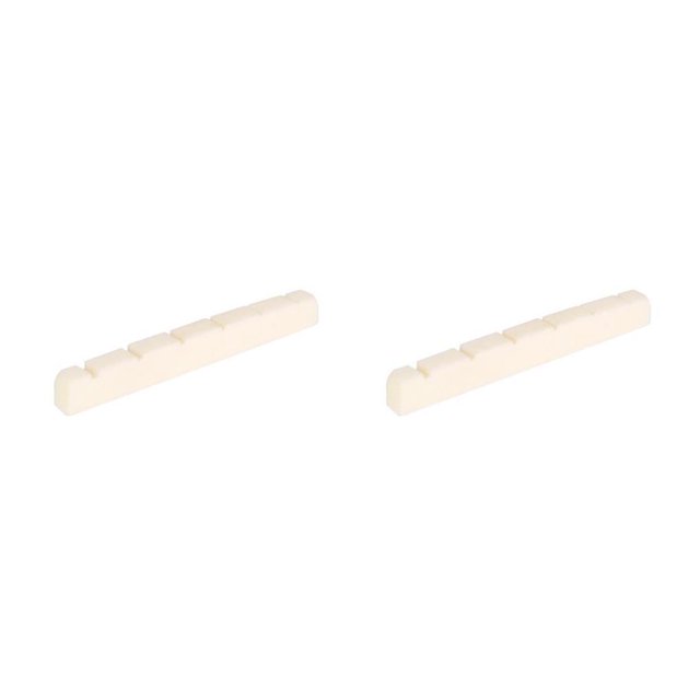Maoww Replacement For Fender Strat ST Electric Guitar Bone Nut 6 String Guitar Bridge Saddle Instrument Accessories white 42*3.5*5.3mm 2Set