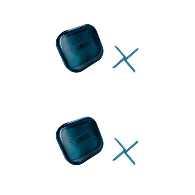 maskred Étui Portable Retenue Appareils Orthodontiques Boîte de Rangement Protège-Dents Joint Plastique Transparent avec Cloison Support pour Voyage Maison Bleu P 2Ensemble