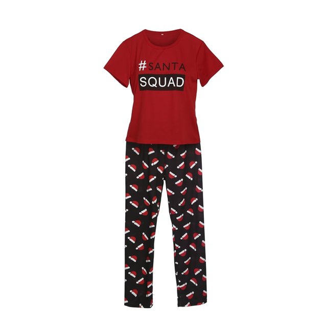Pyjamas de Noël Assortis pour la Famille Ensemble Haut et Pantalon de Fête Pyjama