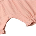 thumbnail image 4 of Baby Girl Romper Jumpsuits Button Short Sleeve Solid Clothes, 4 of 5