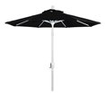 thumbnail image 1 of Parasol de Marché en Aluminium de 7,5 Pieds à Inclinaison par Pression Blanc Mat/soleil/noir, 1 of 3