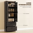 thumbnail image 4 of HOMCOM 67" Tall Kitchen Pantry Cabinet with Adjustable Shelves, Black, 4 of 10
