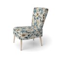 thumbnail image 3 of Designart "Beachy Blue Hydrangea Calm III" Blue Floral Upholstered Accent Chair - Cottage Arm Chair For Bedroom, 3 of 7