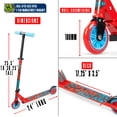 thumbnail image 4 of Folding Kick Scooter for Kids Ages 5–10 – Carve 100 – Lightweight Steel Frame, Adjustable Handlebar, Smooth 100 mm Wheels – Red – Madd Gear, 4 of 11